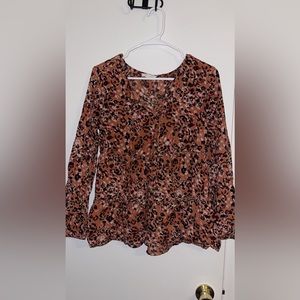 Cheers Print longsleeve tiered top